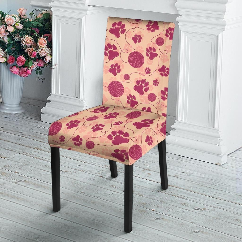 Yarn Paw Print Chair Cover-grizzshop