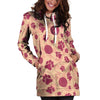 Yarn Paw Print Hoodie Dress-grizzshop