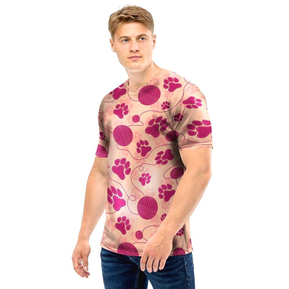 Yarn Paw Print Men T Shirt-grizzshop