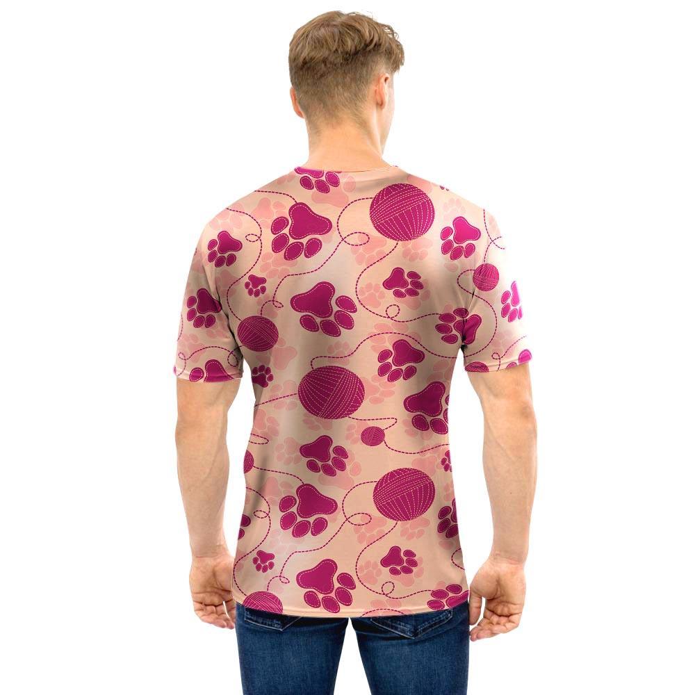 Yarn Paw Print Men T Shirt-grizzshop