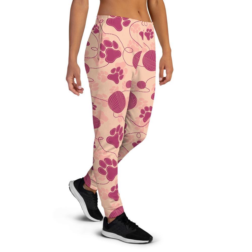 Yarn Paw Print Women's Joggers-grizzshop