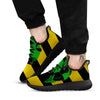 Yellow And Green Helmet Print Black Athletic Shoes-grizzshop