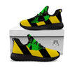 Yellow And Green Helmet Print Black Athletic Shoes-grizzshop