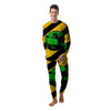 Yellow And Green Helmet Print Men's Pajamas-grizzshop