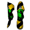 Yellow And Green Helmet Print Muay Thai Shin Guards-grizzshop