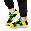 Yellow And Green Helmet Print White Athletic Shoes-grizzshop