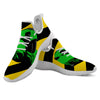 Yellow And Green Helmet Print White Athletic Shoes-grizzshop
