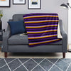 Yellow And Purple Mexican Baja Blanket-grizzshop