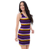 Yellow And Purple Mexican Baja Bodycon Dress-grizzshop