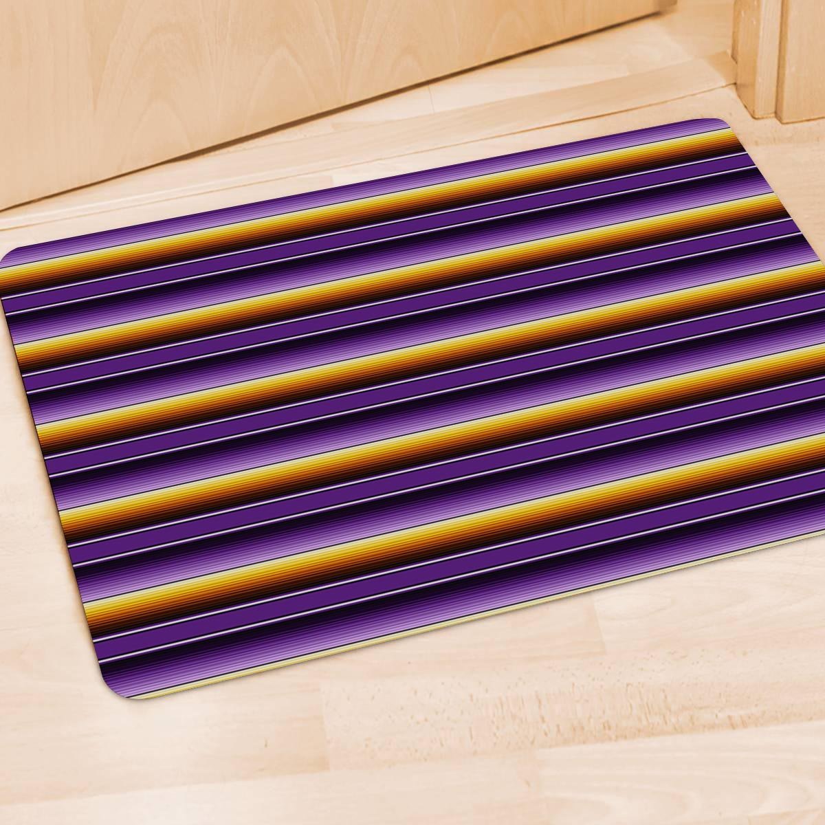 Yellow And Purple Mexican Baja Door Mat-grizzshop