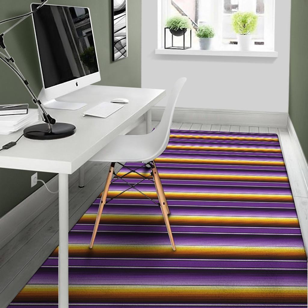 Yellow And Purple Mexican Baja Floor Mat-grizzshop