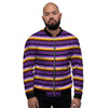 Yellow And Purple Mexican Baja Men's Bomber Jacket-grizzshop