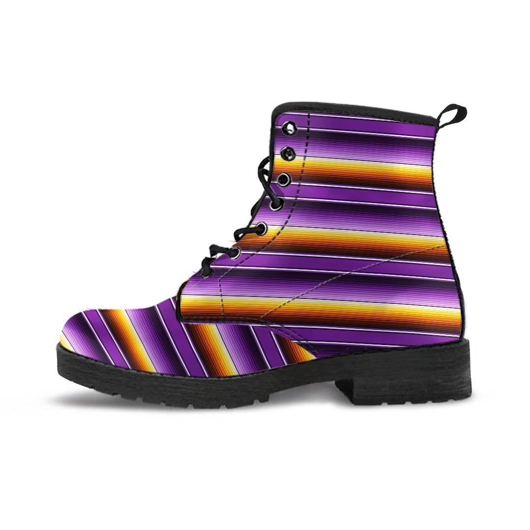 Yellow And Purple Mexican Baja Men's Boots-grizzshop