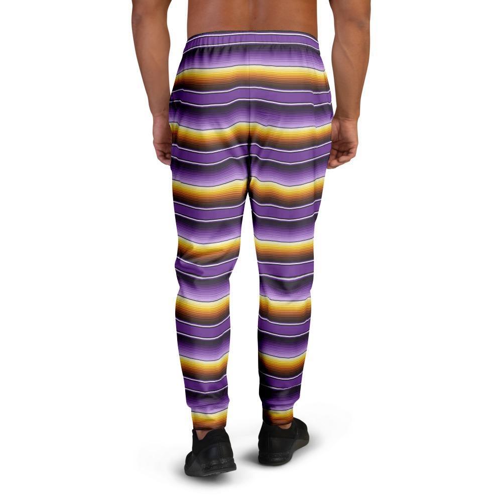 Yellow And Purple Mexican Baja Men's Joggers-grizzshop