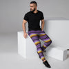 Yellow And Purple Mexican Baja Men's Joggers-grizzshop