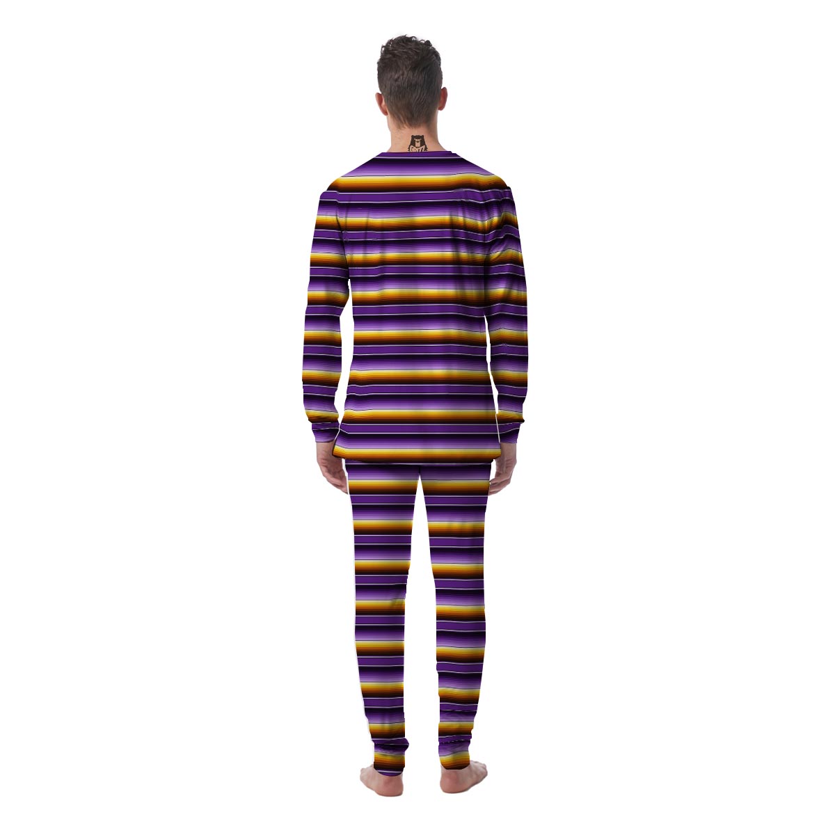 Yellow And Purple Mexican Baja Men's Pajamas-grizzshop