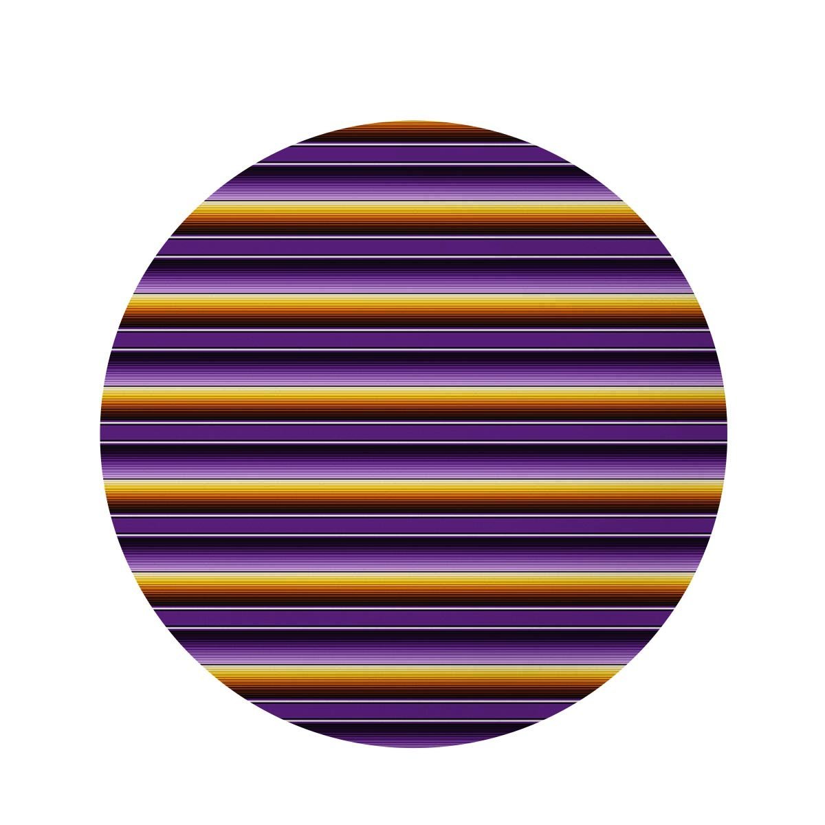 Yellow And Purple Mexican Baja Round Rug-grizzshop