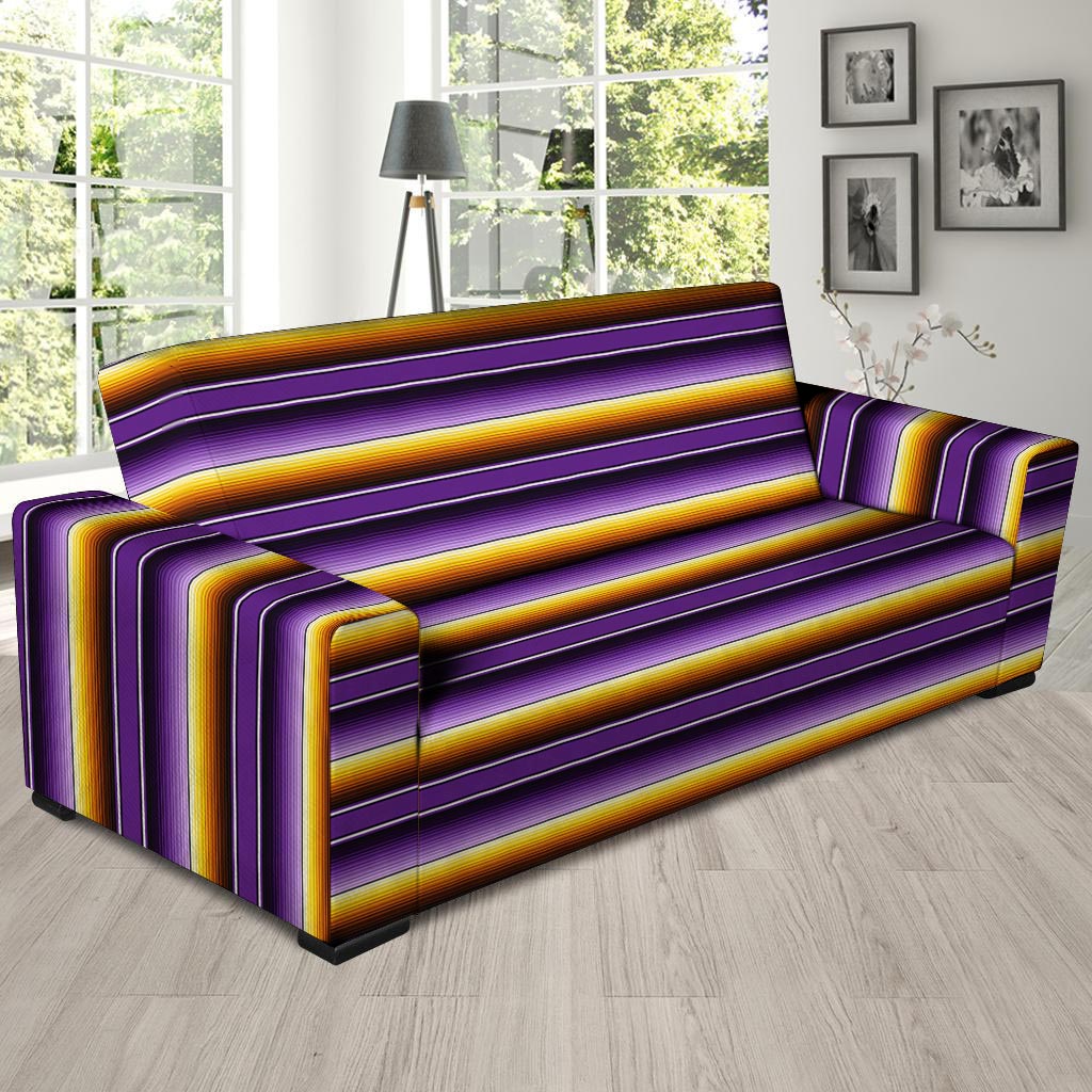 Yellow And Purple Mexican Baja Sofa Cover-grizzshop