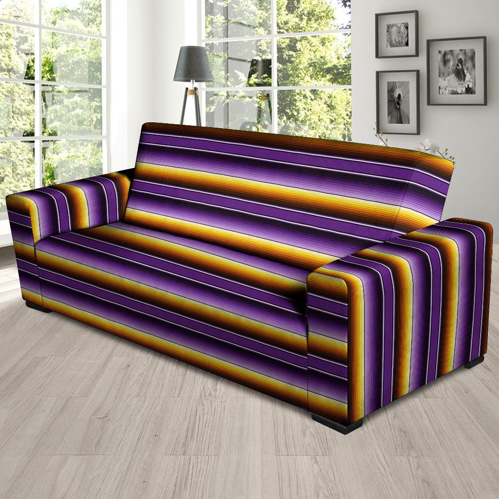 Yellow And Purple Mexican Baja Sofa Cover-grizzshop