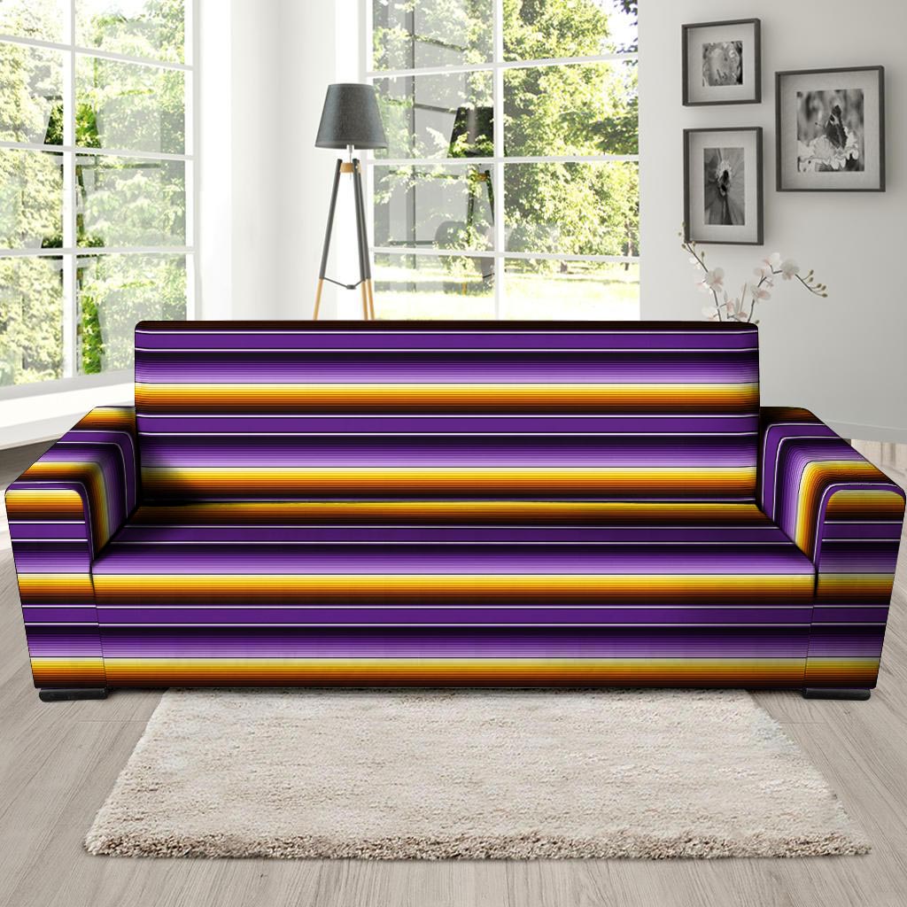 Yellow And Purple Mexican Baja Sofa Cover-grizzshop