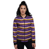 Yellow And Purple Mexican Baja Women's Bomber Jacket-grizzshop