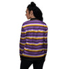 Yellow And Purple Mexican Baja Women's Bomber Jacket-grizzshop