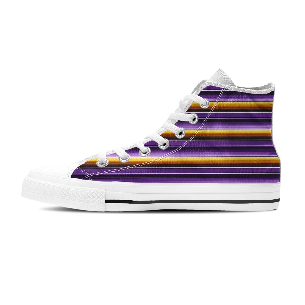 Yellow And Purple Mexican Baja Women's High Top Shoes-grizzshop