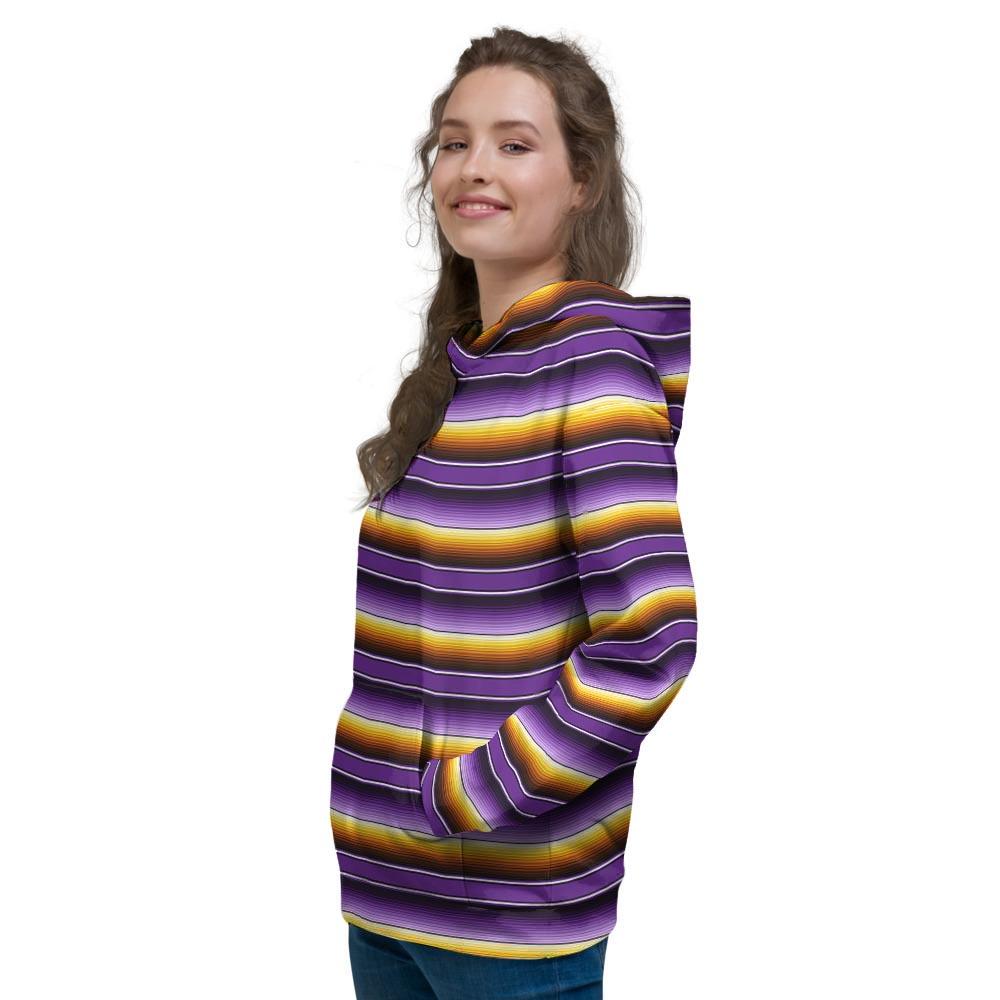 Yellow And Purple Mexican Baja Women's Hoodie-grizzshop