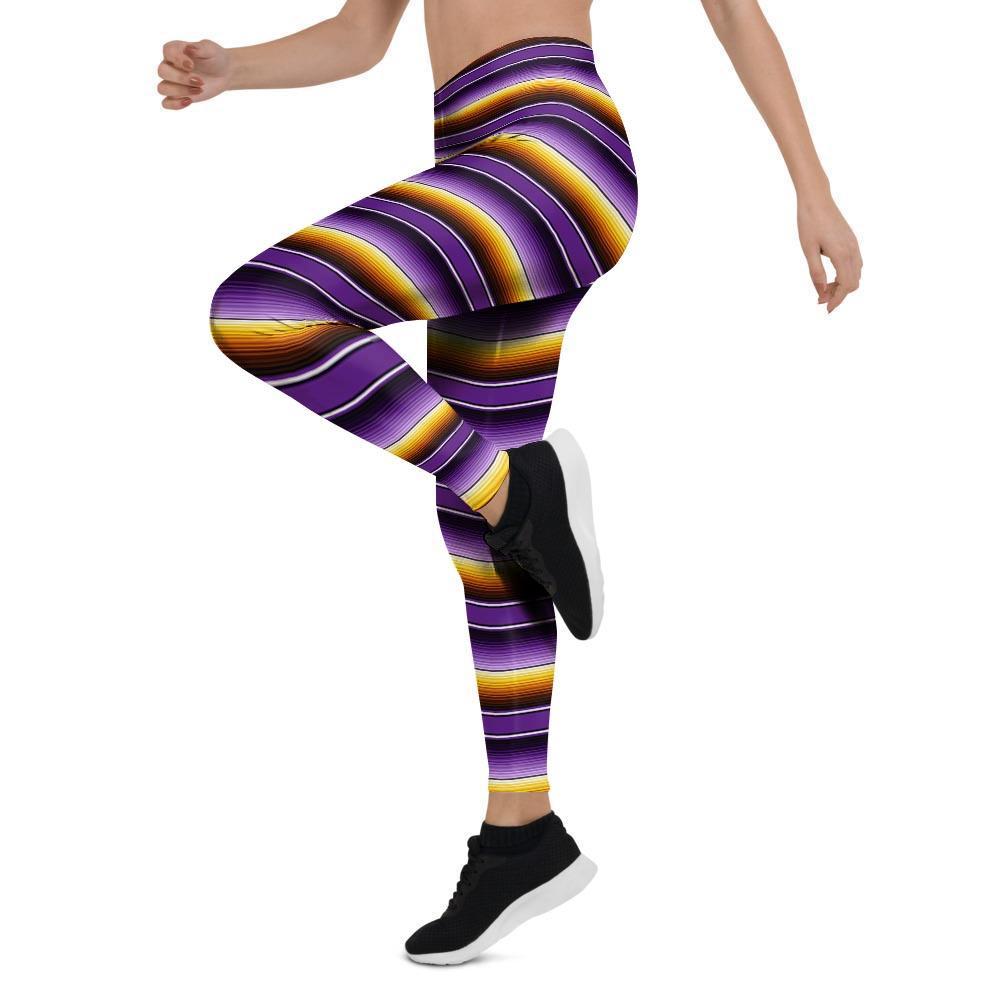 Yellow And Purple Mexican Baja Women's Leggings-grizzshop