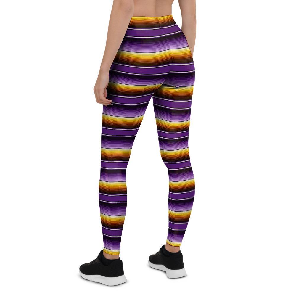 Yellow And Purple Mexican Baja Women's Leggings-grizzshop