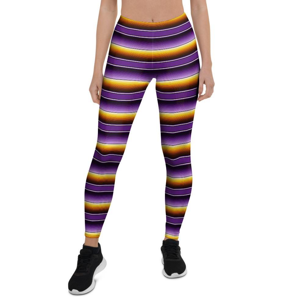 Yellow And Purple Mexican Baja Women's Leggings-grizzshop