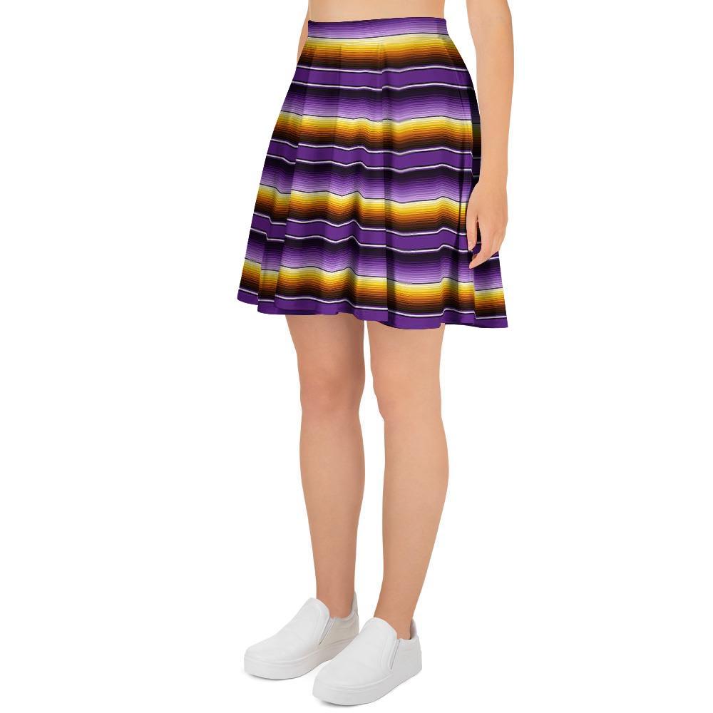 Yellow And Purple Mexican Baja Women's Skirt-grizzshop