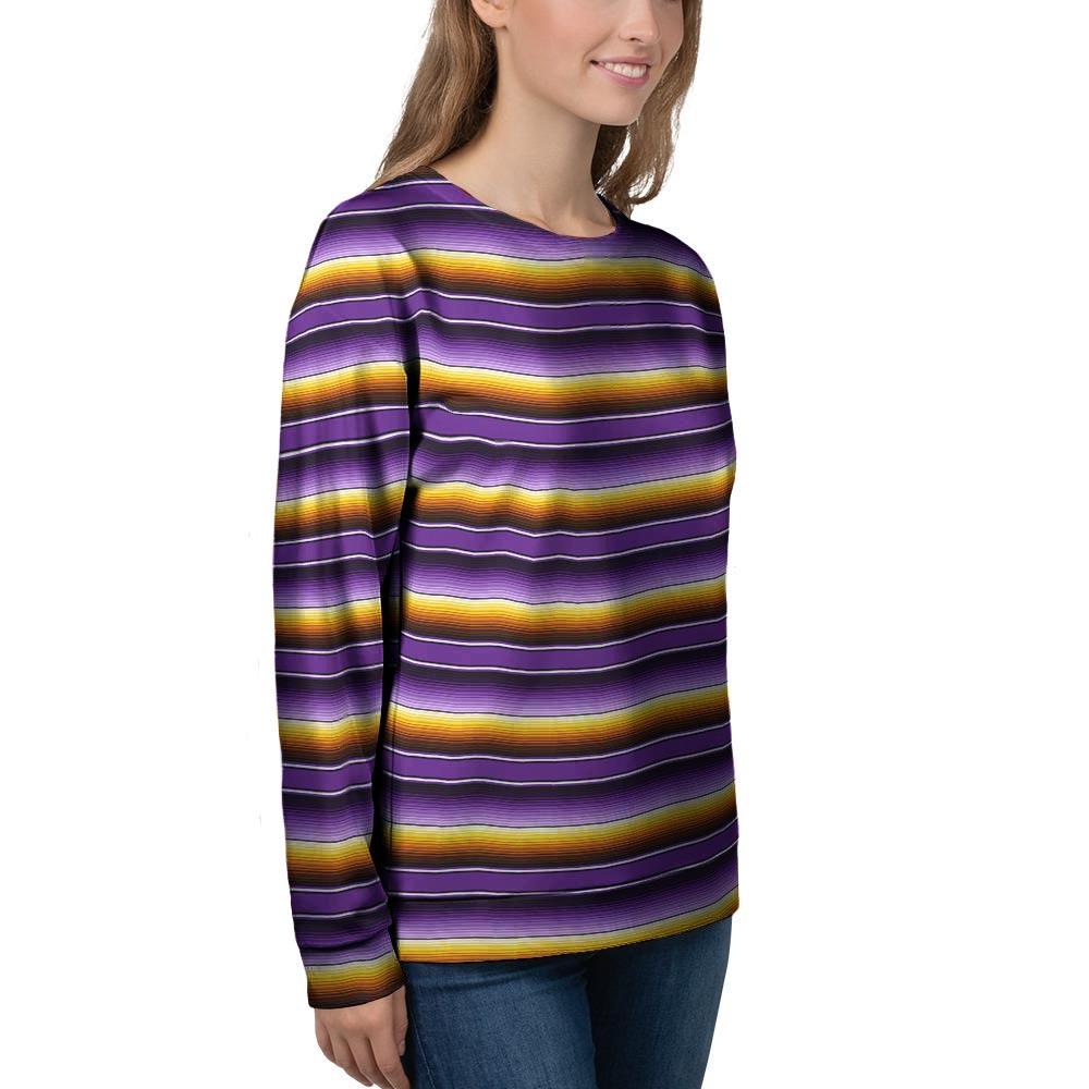 Yellow And Purple Mexican Baja Women's Sweatshirt-grizzshop