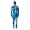 Yellow And White Plumeria In Water Print Men's Pajamas-grizzshop