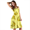 Yellow Banana Pattern Print Dress-grizzshop