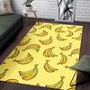 Yellow Banana Pattern Print Floor Mat-grizzshop