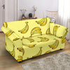 Yellow Banana Pattern Print Loveseat Cover-grizzshop