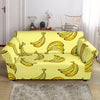 Yellow Banana Pattern Print Loveseat Cover-grizzshop