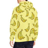 Yellow Banana Pattern Print Men Pullover Hoodie-grizzshop