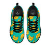 Yellow Banana Print Pattern Black Sneaker-grizzshop