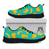 Yellow Banana Print Pattern Black Sneaker-grizzshop