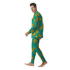 Yellow Banana Print Pattern Men's Pajamas-grizzshop