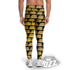 Yellow Bus Print Pattern Men's Leggings-grizzshop