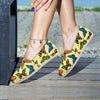 Yellow Butterfly Pattern Print Canvas Shoes-grizzshop