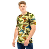 Yellow Butterfly Pattern Print Men T Shirt-grizzshop