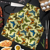 Yellow Butterfly Pattern Print Men's Apron-grizzshop