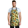 Yellow Butterfly Pattern Print Men's Apron-grizzshop