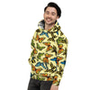 Yellow Butterfly Pattern Print Men's Hoodie-grizzshop