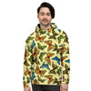 Yellow Butterfly Pattern Print Men's Hoodie-grizzshop