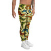 Yellow Butterfly Pattern Print Men's Leggings-grizzshop